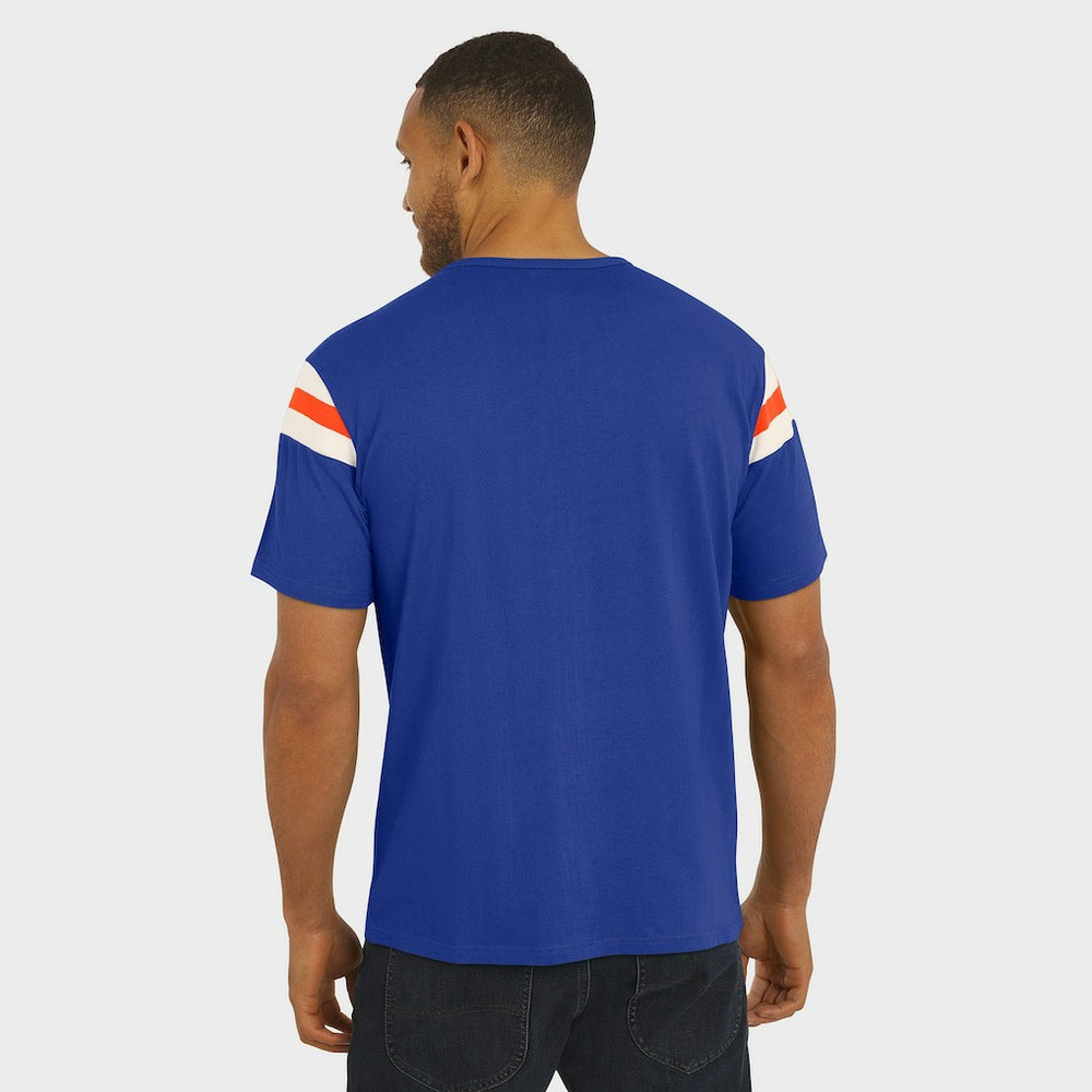 Denver Broncos Fanatics Darius Rucker Collection Distressed Throwback Shoulder Stripe T-Shirt