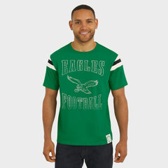 Philadelphia Eagles Fanatics Darius Rucker Collection Distressed Throwback Shoulder Stripe T-Shirt