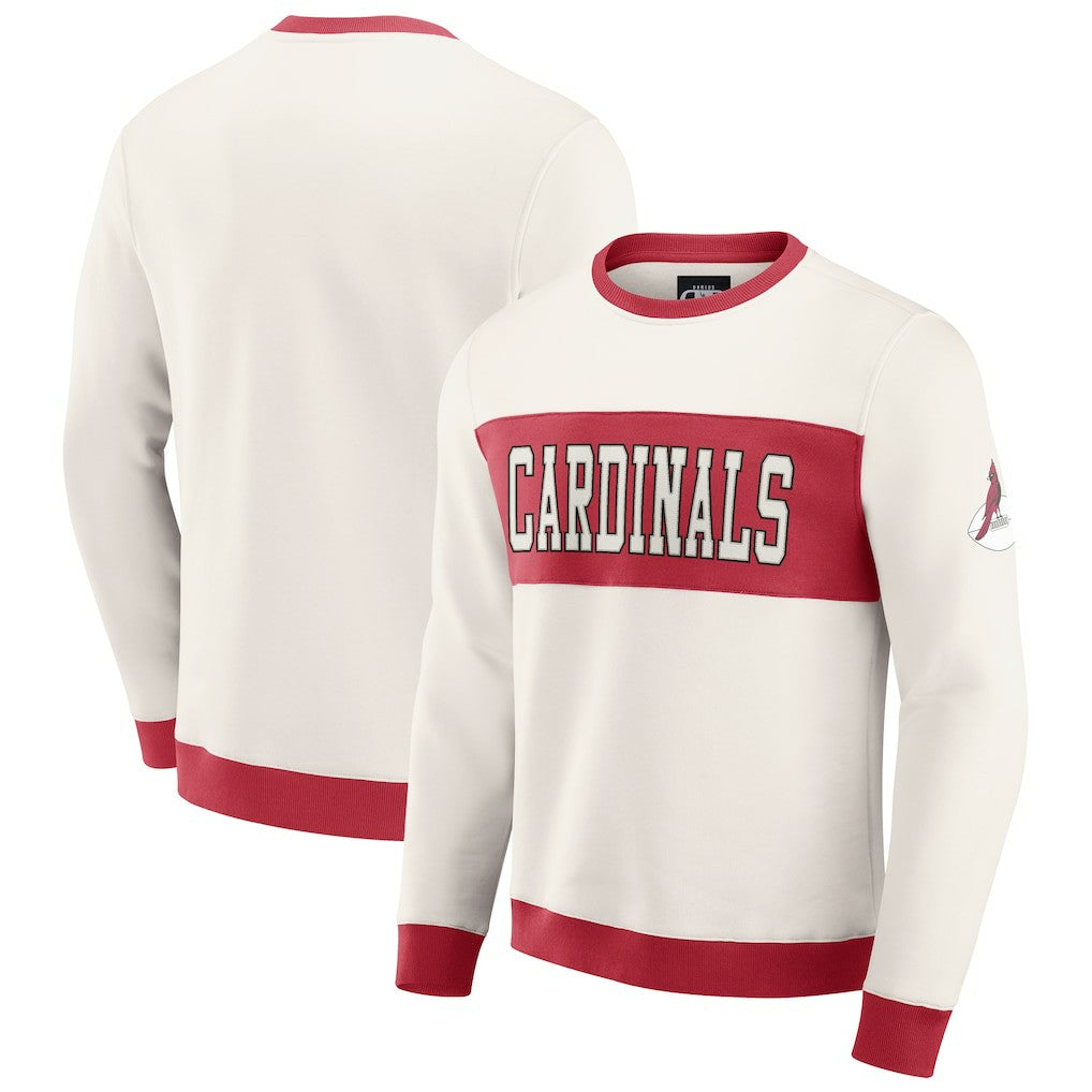 Arizona Cardinals Fanatics Darius Rucker Collection Colorblock Pullover Sweatshirt