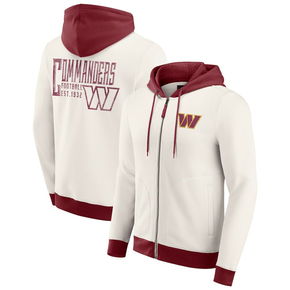 Washington Commanders Fanatics Darius Rucker Collection Distressed Graphics Full-Zip Hoodie