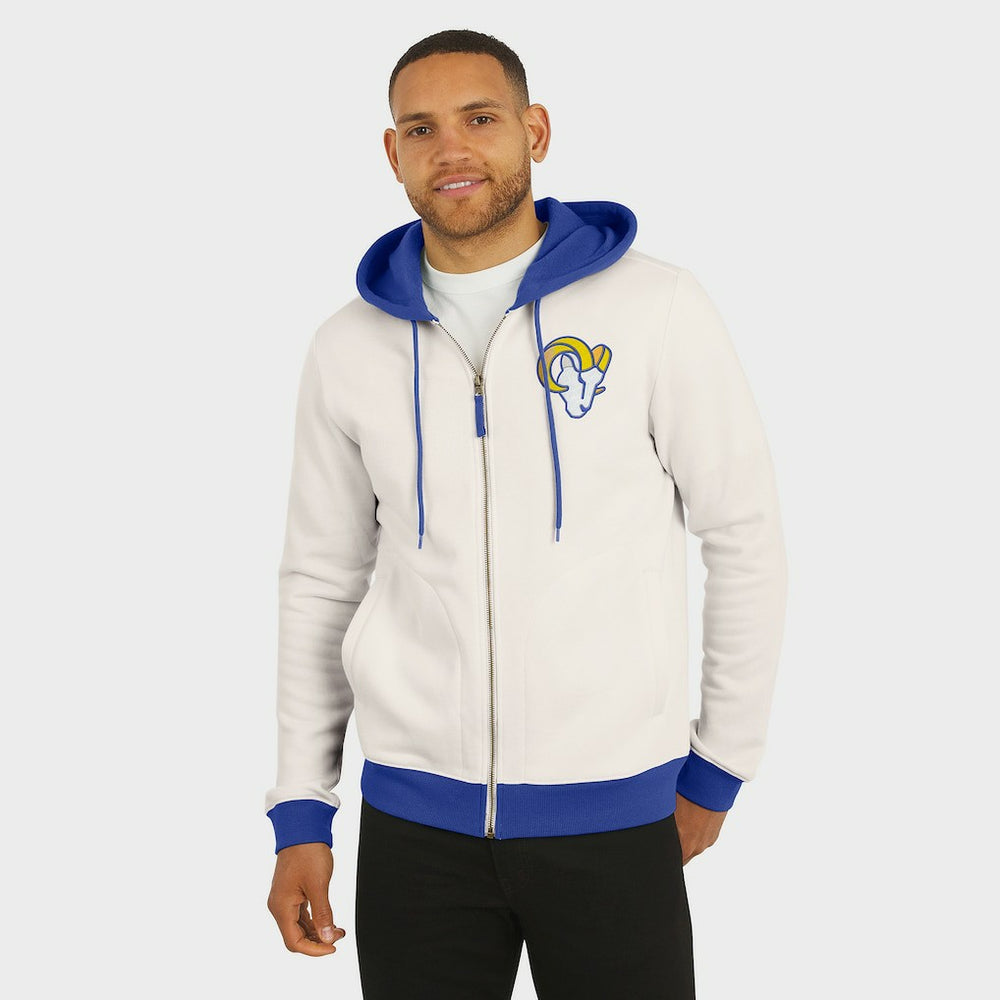 Los Angeles Rams Fanatics Darius Rucker Collection Distressed Graphics Full-Zip Hoodie