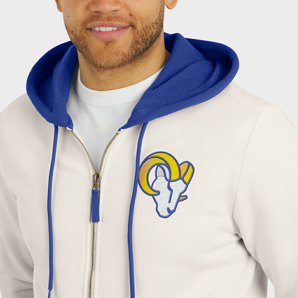 Los Angeles Rams Fanatics Darius Rucker Collection Distressed Graphics Full-Zip Hoodie