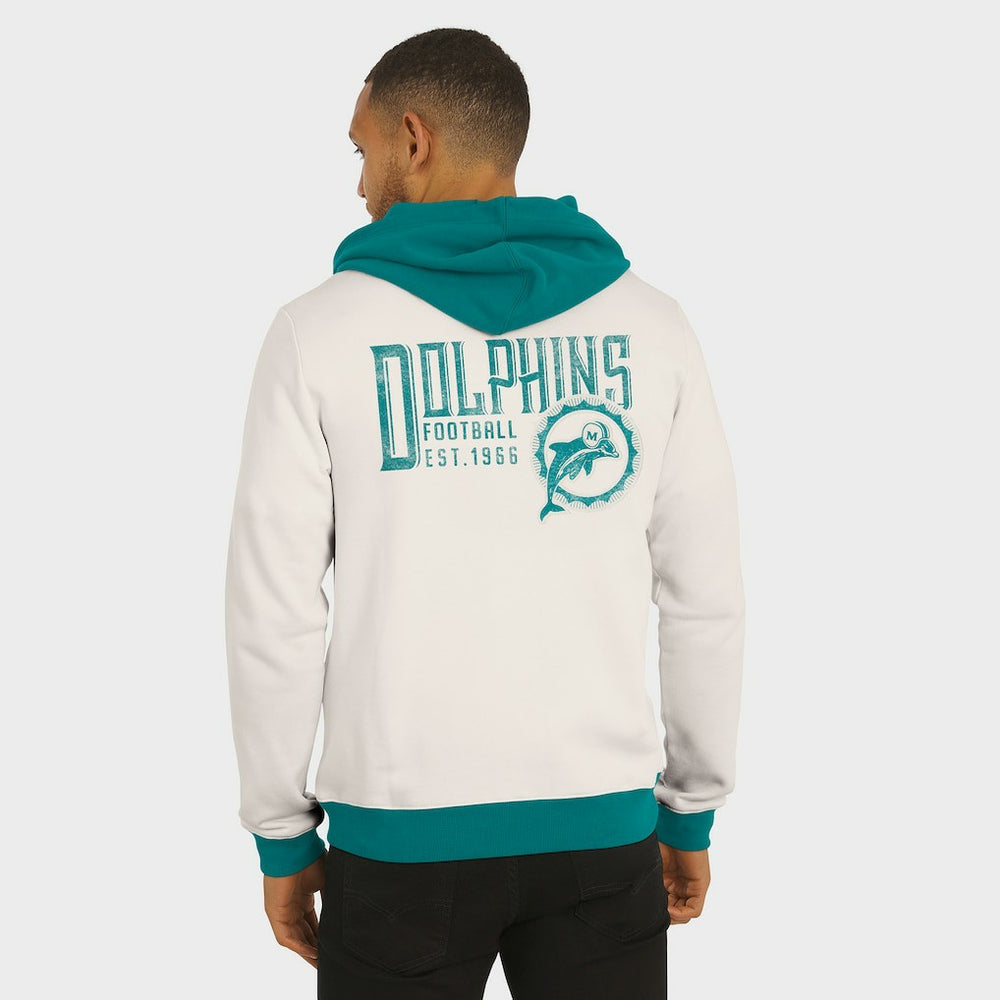 Miami Dolphins Fanatics Darius Rucker Collection Distressed Graphics Full-Zip Hoodie