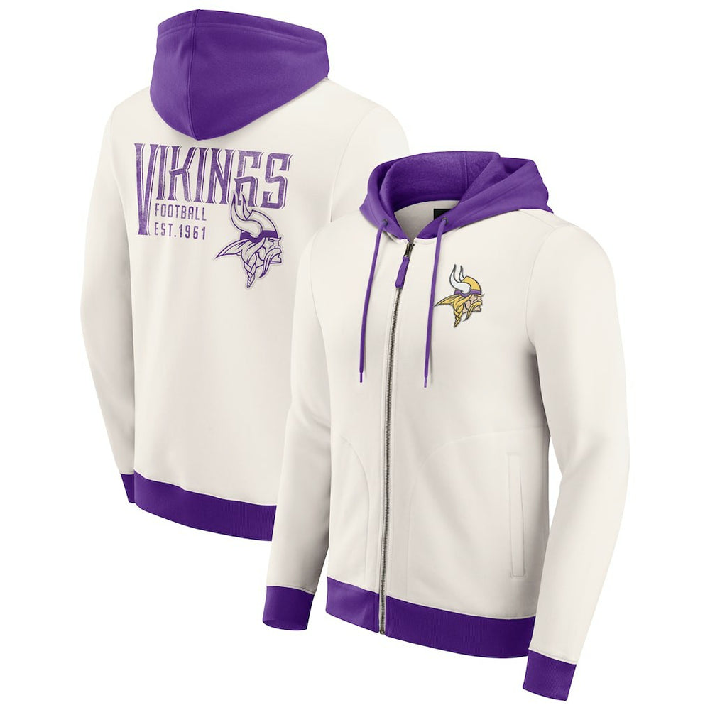 Minnesota Vikings Fanatics Darius Rucker Collection Distressed Graphics Full-Zip Hoodie