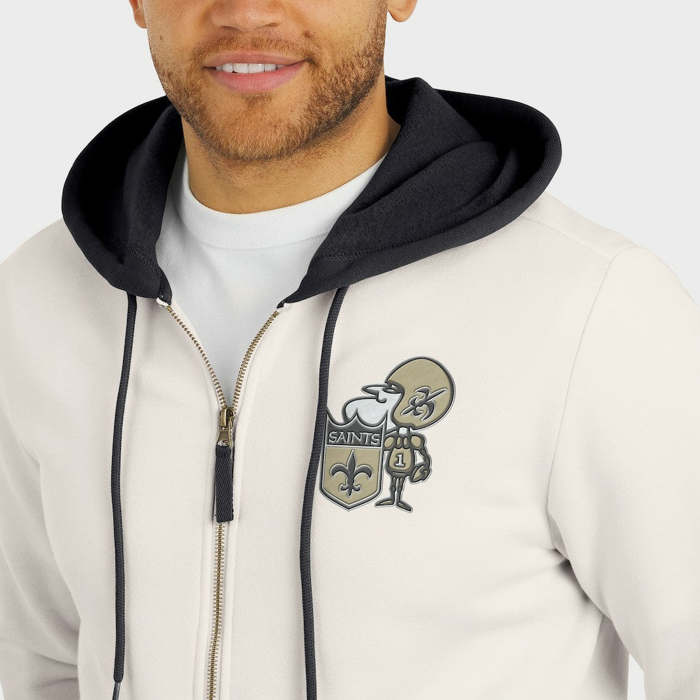 New Orleans Saints Fanatics Darius Rucker Collection Distressed Graphics Full-Zip Hoodie
