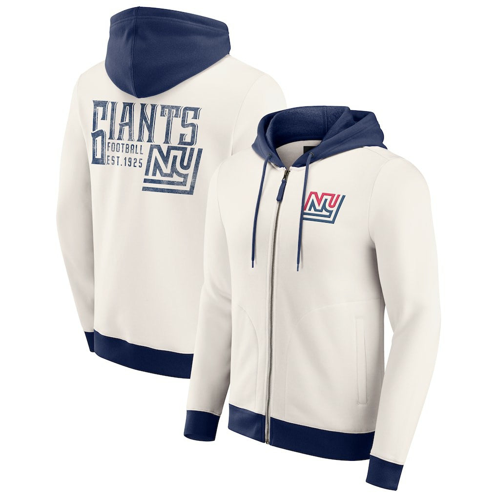 New York Giants Fanatics Darius Rucker Collection Distressed Graphics Full-Zip Hoodie