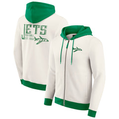 New York Jets Fanatics Darius Rucker Collection Distressed Graphics Full-Zip Hoodie