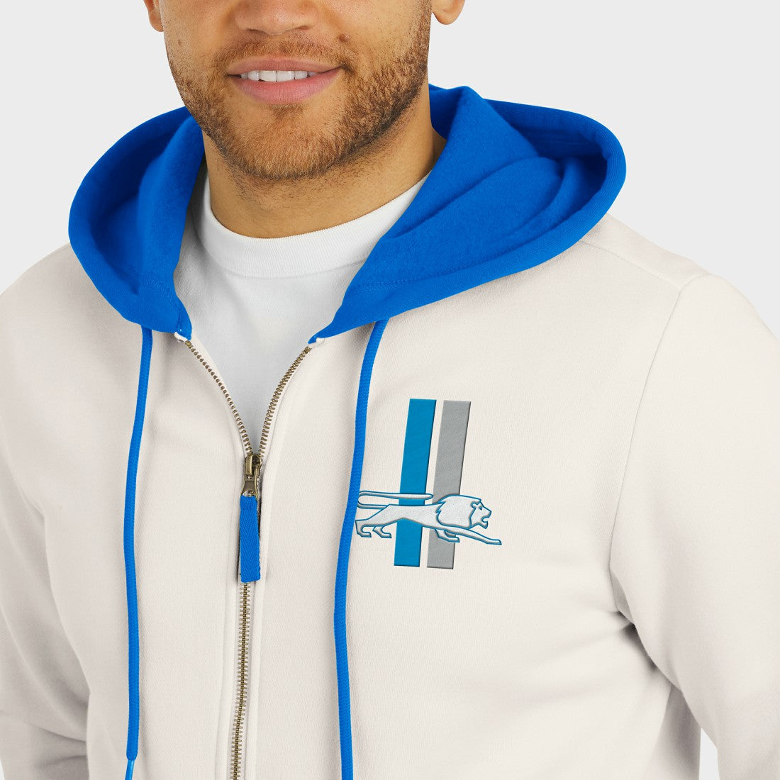 Detroit Lions Fanatics Darius Rucker Collection Distressed Graphics Full-Zip Hoodie