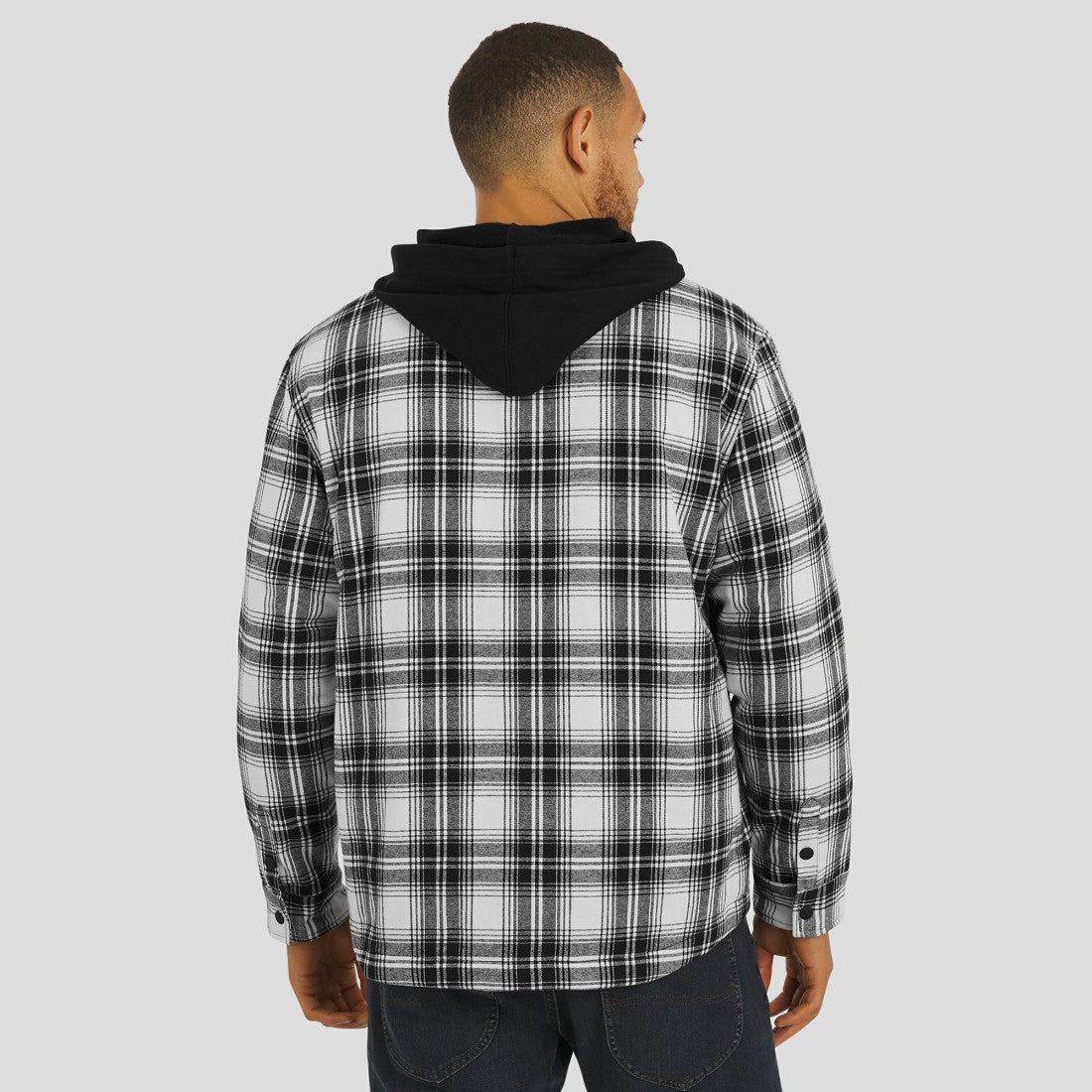 Detroit Lions Fanatics NFL x Darius Rucker Collection Plaid Flannel Quilted Full-Snap Hooded Shacket