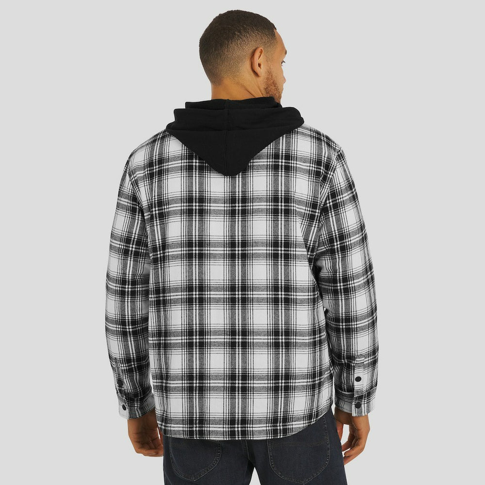 Las Vegas Raiders Fanatics NFL x Darius Rucker Collection Plaid Flannel Quilted Full-Snap Hooded Shacket