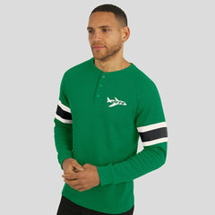 New York Jets Fanatics Darius Rucker Collection Waffle-Knit Raglan Long Sleeve Henley T-Shirt