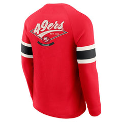 San Francisco 49ers Fanatics Darius Rucker Collection Waffle-Knit Raglan Long Sleeve Henley T-Shirt