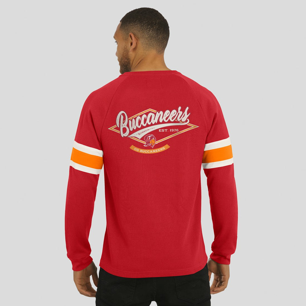 Tampa Bay Buccaneers Fanatics Darius Rucker Collection Waffle-Knit Raglan Long Sleeve Henley T-Shirt