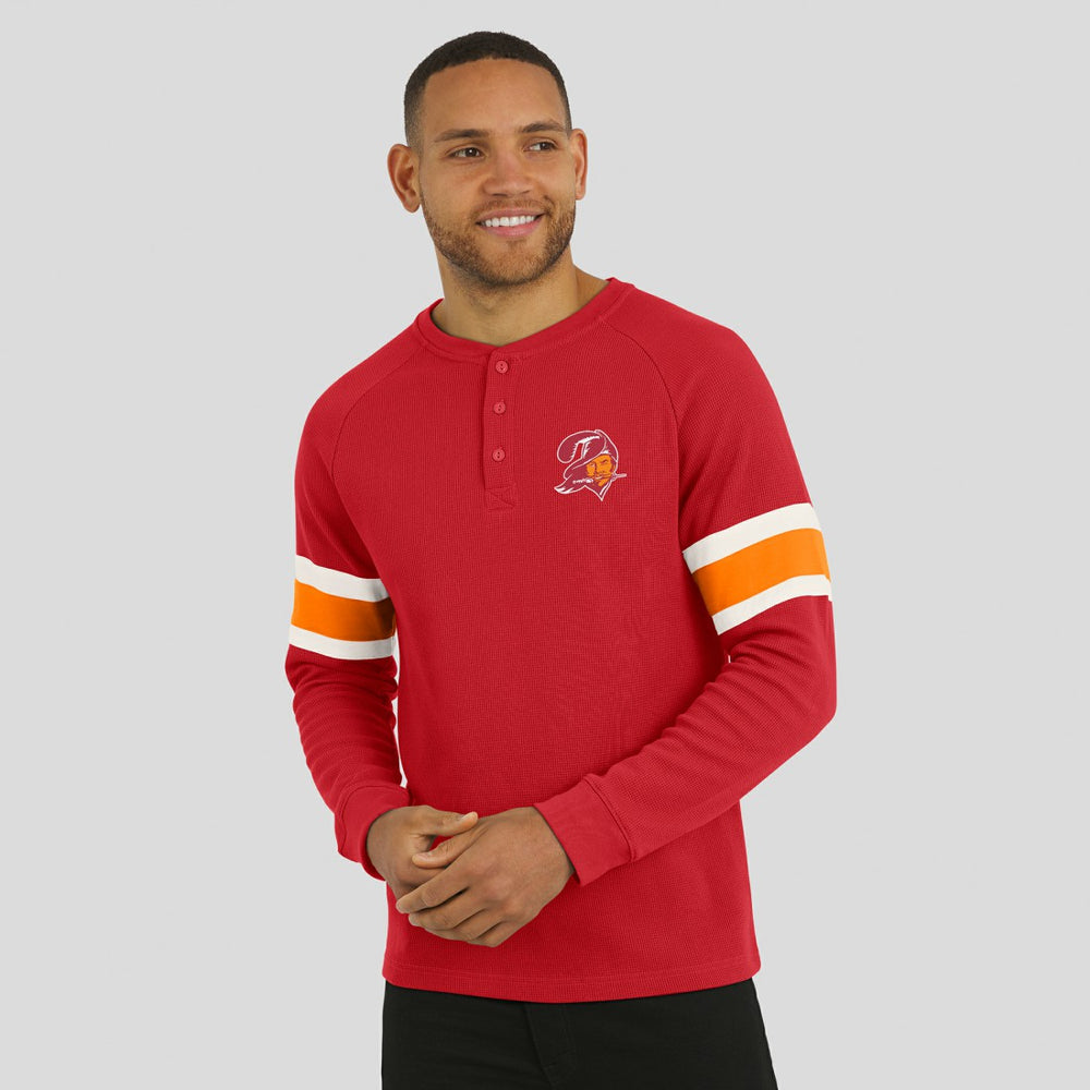 Tampa Bay Buccaneers Fanatics Darius Rucker Collection Waffle-Knit Raglan Long Sleeve Henley T-Shirt