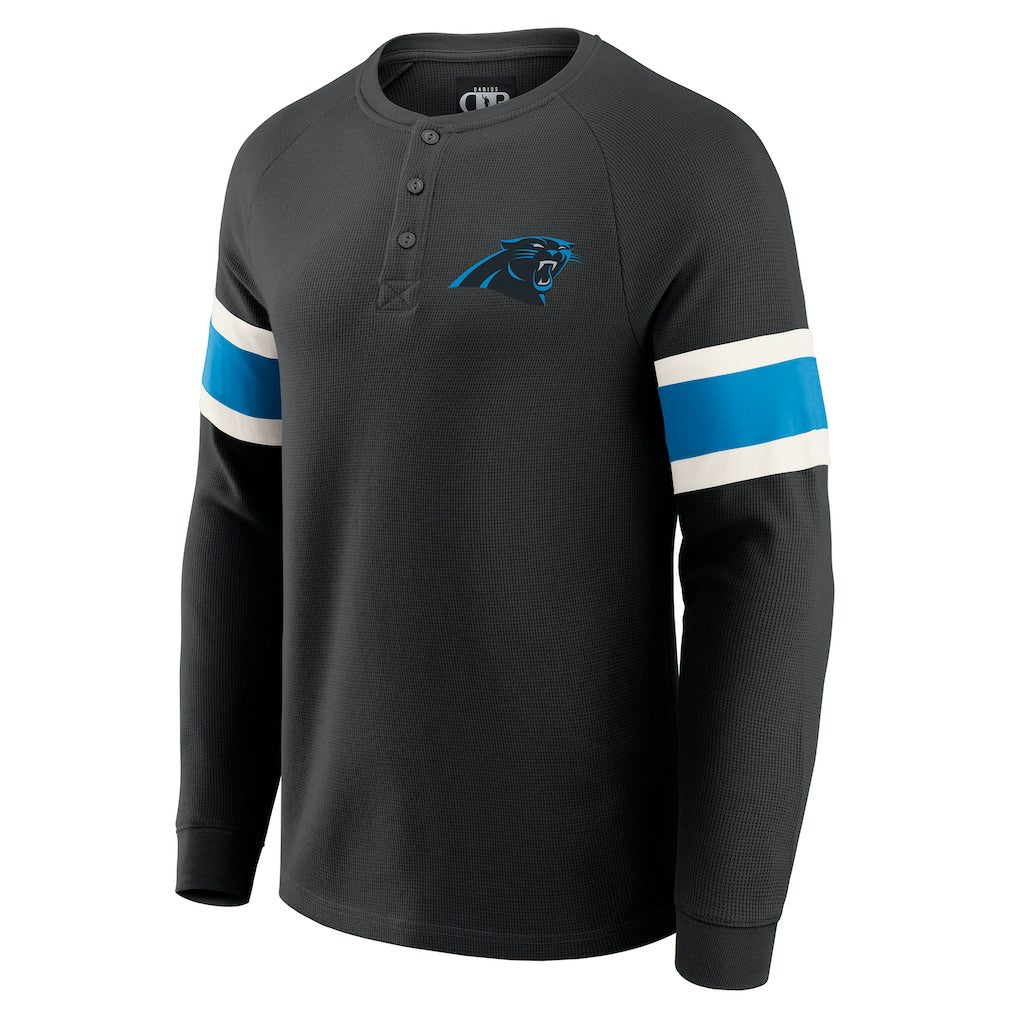 Carolina Panthers Fanatics Darius Rucker Collection Waffle-Knit Raglan Long Sleeve Henley T-Shirt