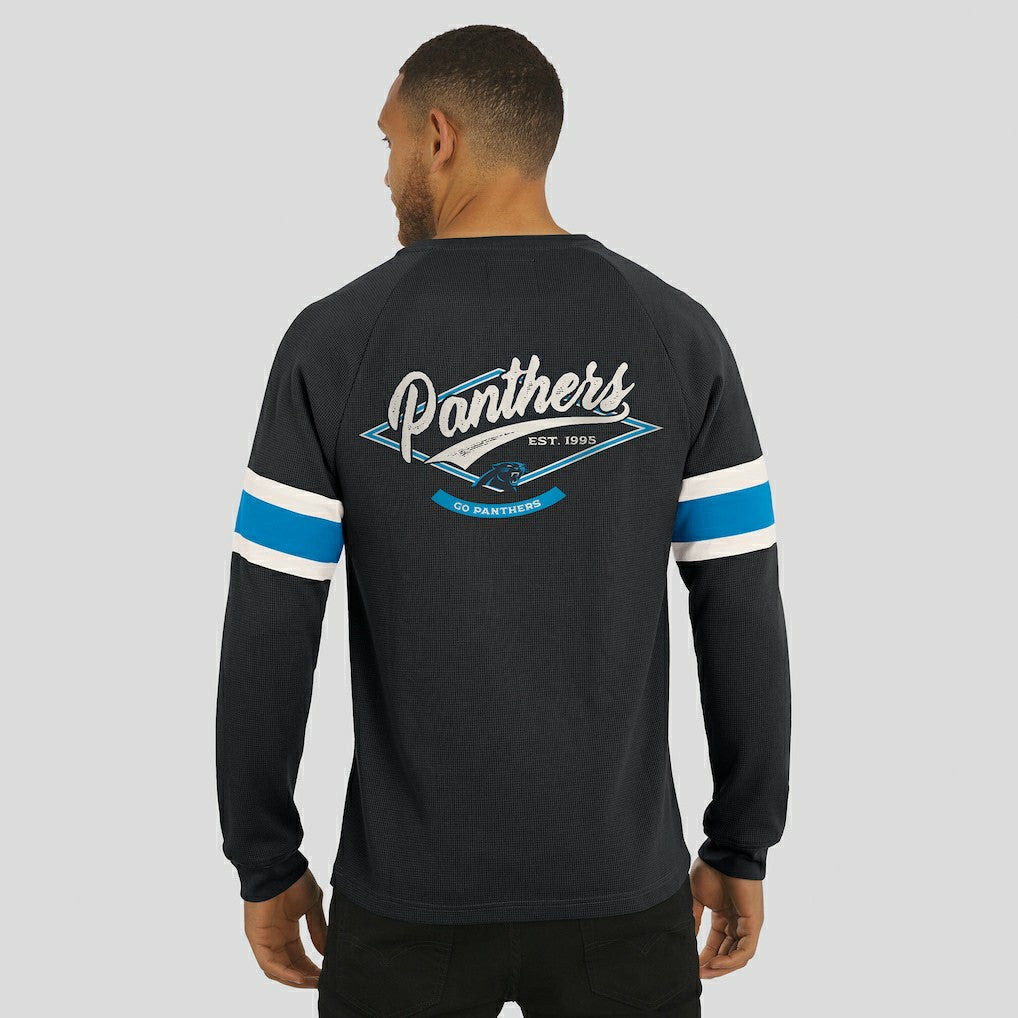 Carolina Panthers Fanatics Darius Rucker Collection Waffle-Knit Raglan Long Sleeve Henley T-Shirt