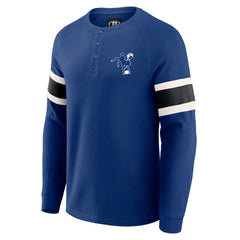 Indianapolis Colts Fanatics Darius Rucker Collection Waffle-Knit Raglan Long Sleeve Henley T-Shirt