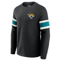 Jacksonville Jaguars Fanatics Darius Rucker Collection Waffle-Knit Raglan Long Sleeve Henley T-Shirt