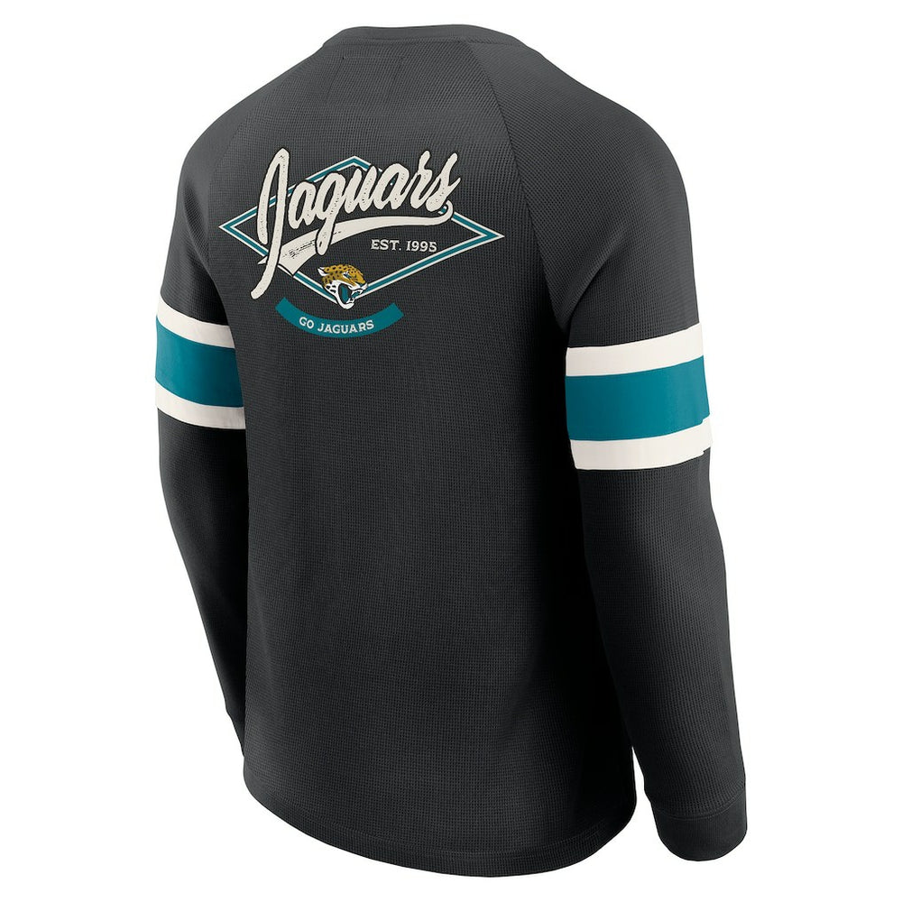 Jacksonville Jaguars Fanatics Darius Rucker Collection Waffle-Knit Raglan Long Sleeve Henley T-Shirt