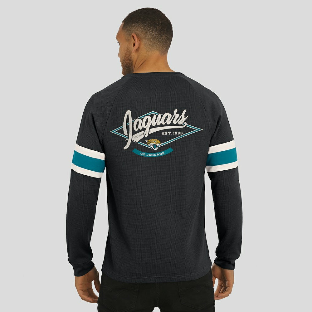 Jacksonville Jaguars Fanatics Darius Rucker Collection Waffle-Knit Raglan Long Sleeve Henley T-Shirt