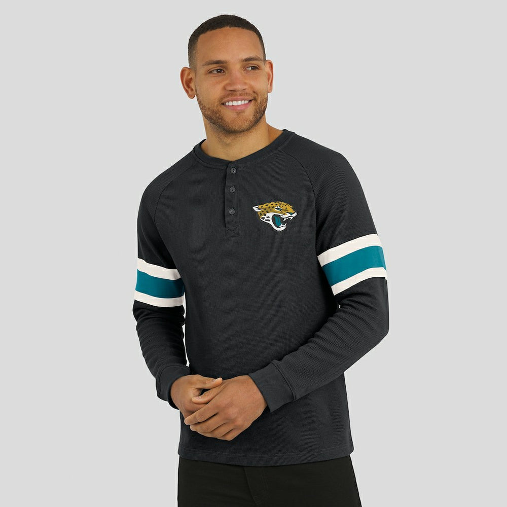 Jacksonville Jaguars Fanatics Darius Rucker Collection Waffle-Knit Raglan Long Sleeve Henley T-Shirt