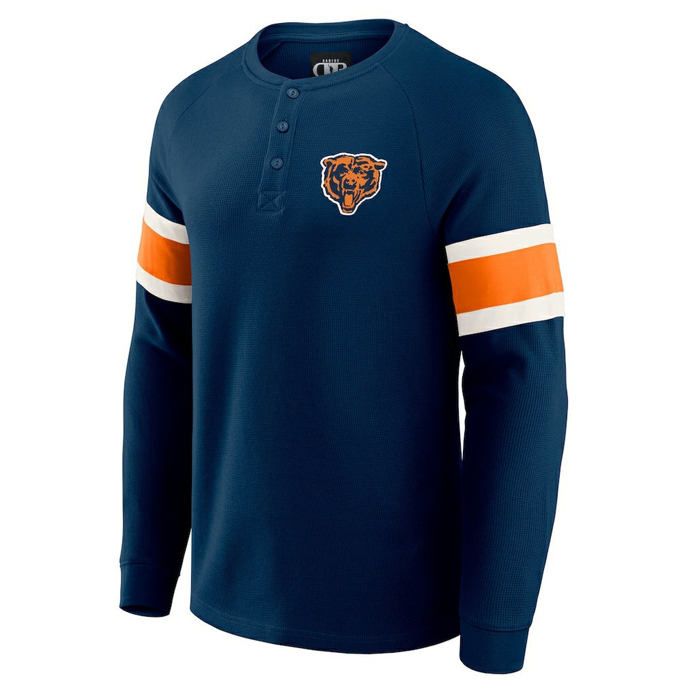 Chicago Bears Fanatics Darius Rucker Collection Waffle-Knit Raglan Long Sleeve Henley T-Shirt