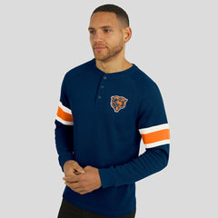 Chicago Bears Fanatics Darius Rucker Collection Waffle-Knit Raglan Long Sleeve Henley T-Shirt