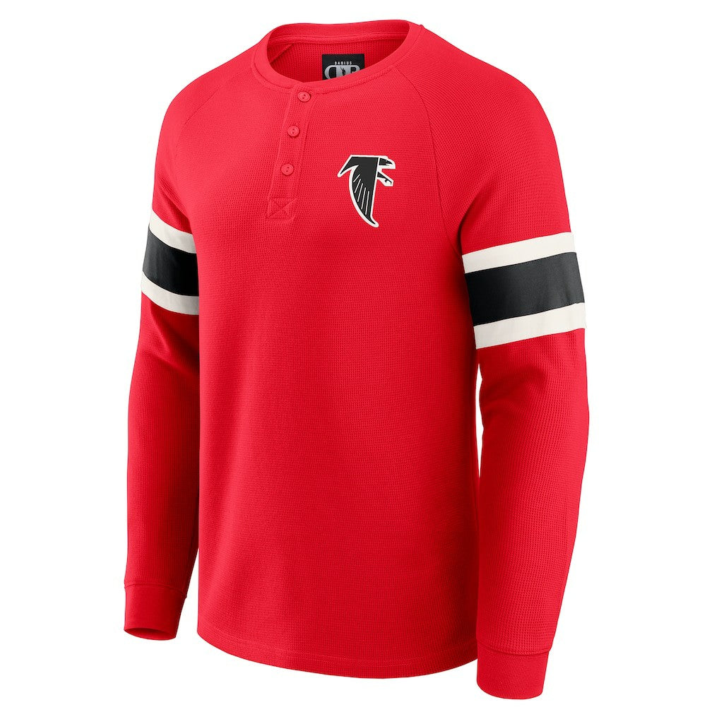 Atlanta Falcons Fanatics Darius Rucker Collection Waffle-Knit Raglan Long Sleeve Henley T-Shirt