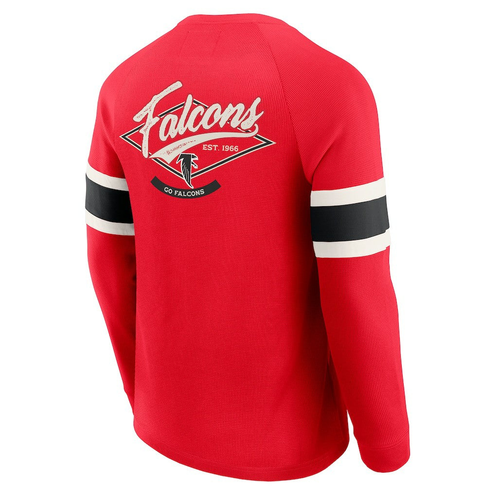 Atlanta Falcons Fanatics Darius Rucker Collection Waffle-Knit Raglan Long Sleeve Henley T-Shirt