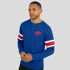 Buffalo Bills Fanatics Darius Rucker Collection Waffle-Knit Raglan Long Sleeve Henley T-Shirt