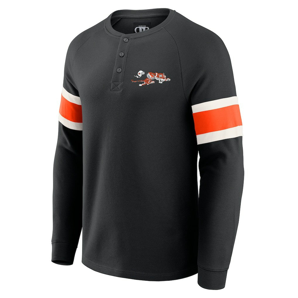 Cincinnati Bengals Fanatics Darius Rucker Collection Waffle-Knit Raglan Long Sleeve Henley T-Shirt