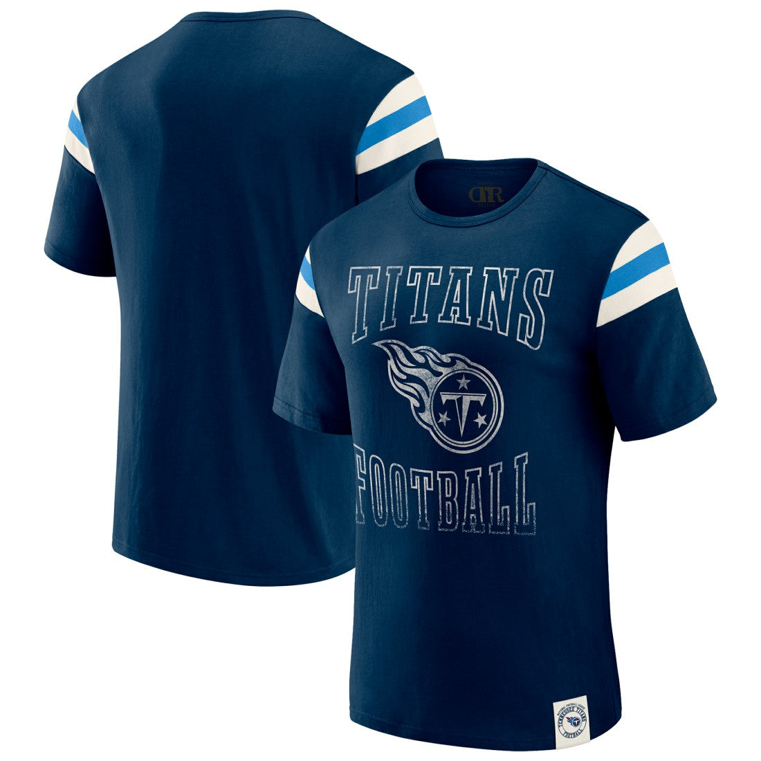Tennessee Titans Fanatics Darius Rucker Collection Football Stripe Sleeve T-Shirt