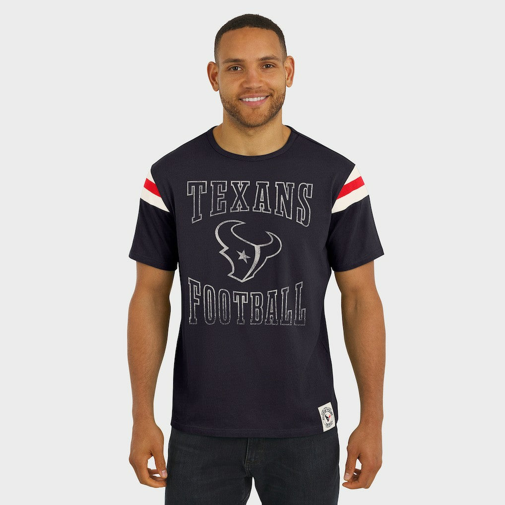 Houston Texans Fanatics Darius Rucker Collection Football Stripe Sleeve T-Shirt