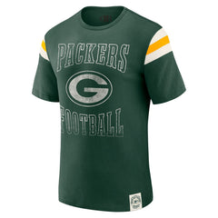 Green Bay Packers Fanatics Darius Rucker Collection Football Stripe Sleeve T-Shirt