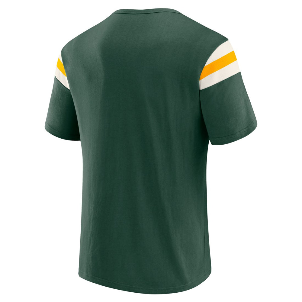 Green Bay Packers Fanatics Darius Rucker Collection Football Stripe Sleeve T-Shirt