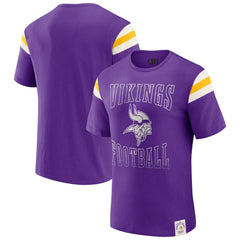 Minnesota Vikings Fanatics Darius Rucker Collection Football Stripe Sleeve T-Shirt