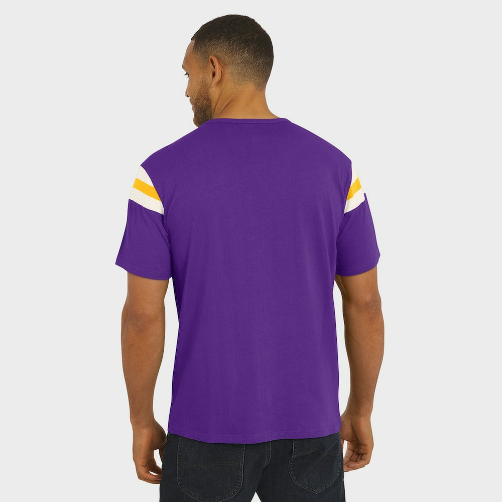 Minnesota Vikings Fanatics Darius Rucker Collection Football Stripe Sleeve T-Shirt