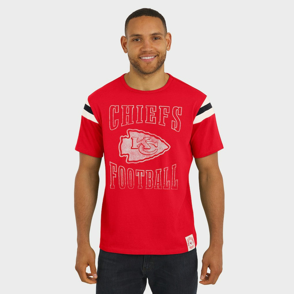 Kansas City Chiefs Fanatics Darius Rucker Collection Football Stripe Sleeve T-Shirt