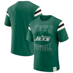 New York Jets Fanatics Darius Rucker Collection Football Stripe Sleeve T-Shirt