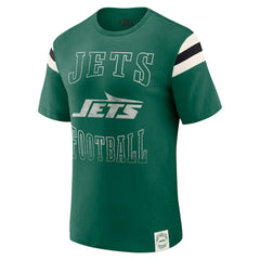New York Jets Fanatics Darius Rucker Collection Football Stripe Sleeve T-Shirt