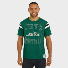 New York Jets Fanatics Darius Rucker Collection Football Stripe Sleeve T-Shirt