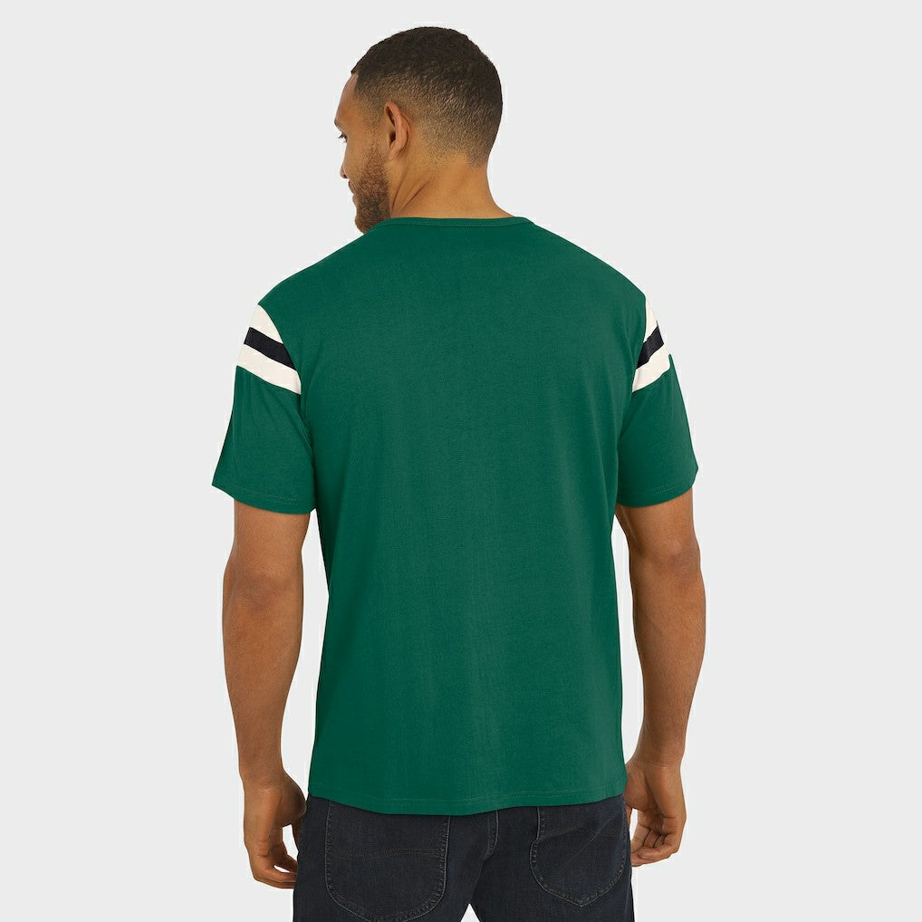 New York Jets Fanatics Darius Rucker Collection Football Stripe Sleeve T-Shirt