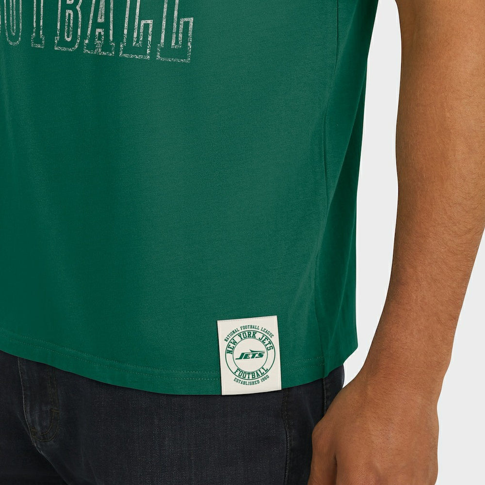 New York Jets Fanatics Darius Rucker Collection Football Stripe Sleeve T-Shirt