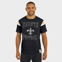 New Orleans Saints Fanatics Darius Rucker Collection Football Stripe Sleeve T-Shirt
