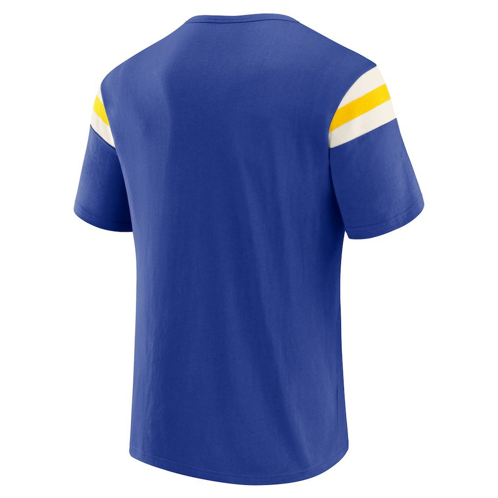 Los Angeles Rams Fanatics Darius Rucker Collection Football Stripe Sleeve T-Shirt