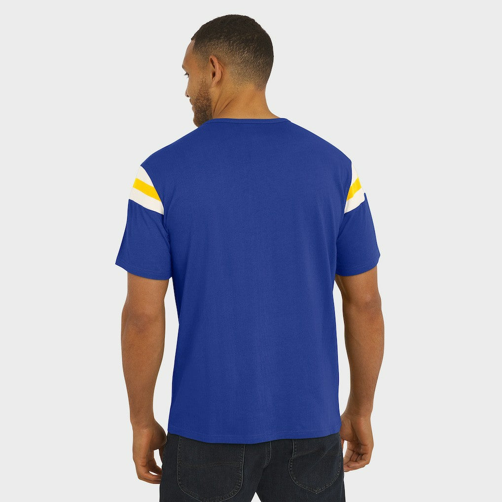 Los Angeles Rams Fanatics Darius Rucker Collection Football Stripe Sleeve T-Shirt