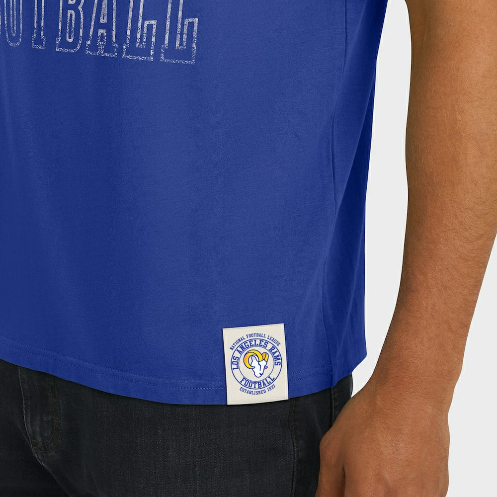 Los Angeles Rams Fanatics Darius Rucker Collection Football Stripe Sleeve T-Shirt