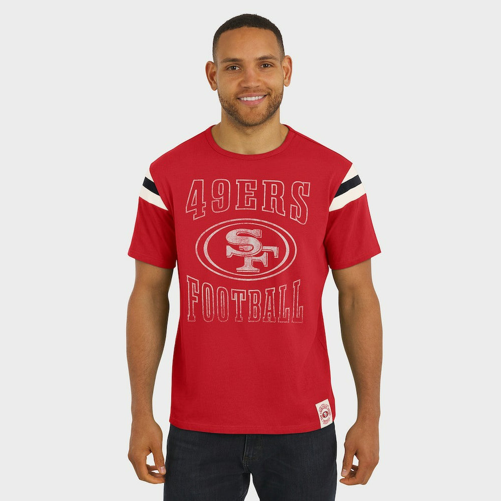San Francisco 49ers Fanatics Darius Rucker Collection Football Stripe Sleeve T-Shirt