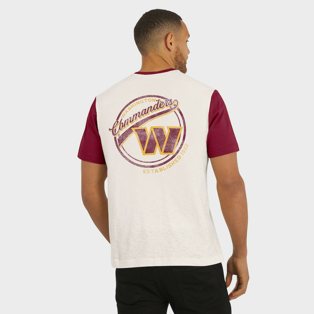 Washington Commanders Fanatics Darius Rucker Collection Henley Colorblock Slub Pocket T-Shirt