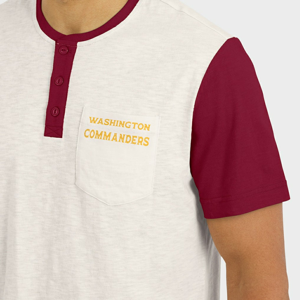 Washington Commanders Fanatics Darius Rucker Collection Henley Colorblock Slub Pocket T-Shirt